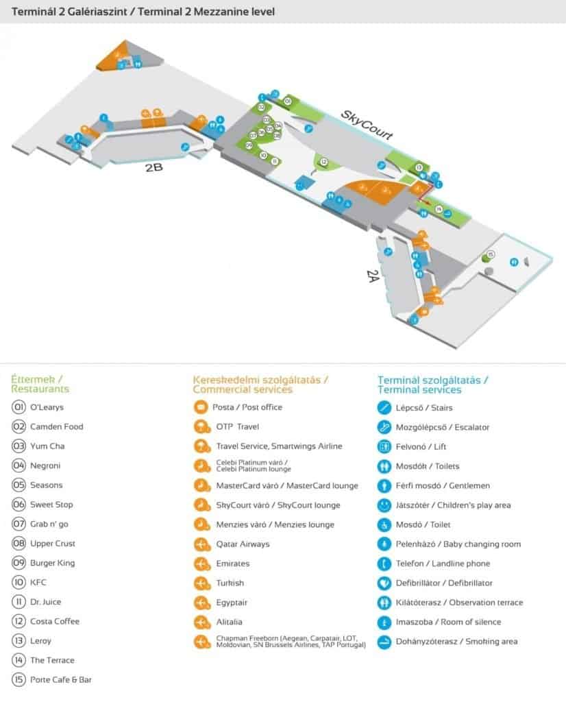 Budapest Airport Map