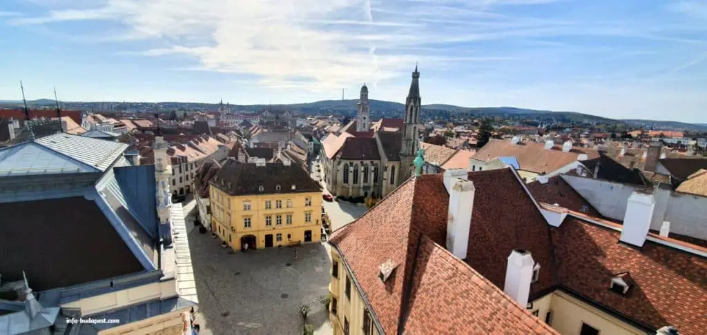 Sopron Main Square-View from Fire Tower