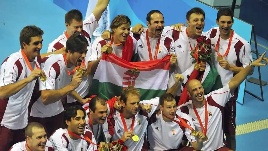 Hungarian water polo team won the Olimpic Games nine times, which is a record.