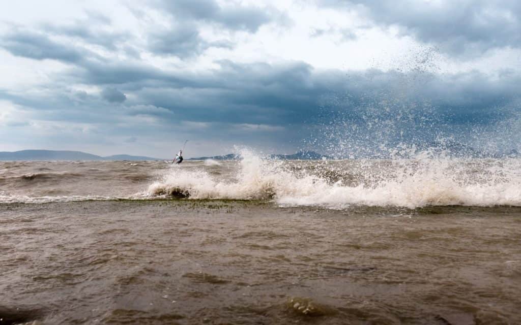 Windsurfing on Lake Balaton